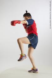 Asian Woman Box Poses Aera